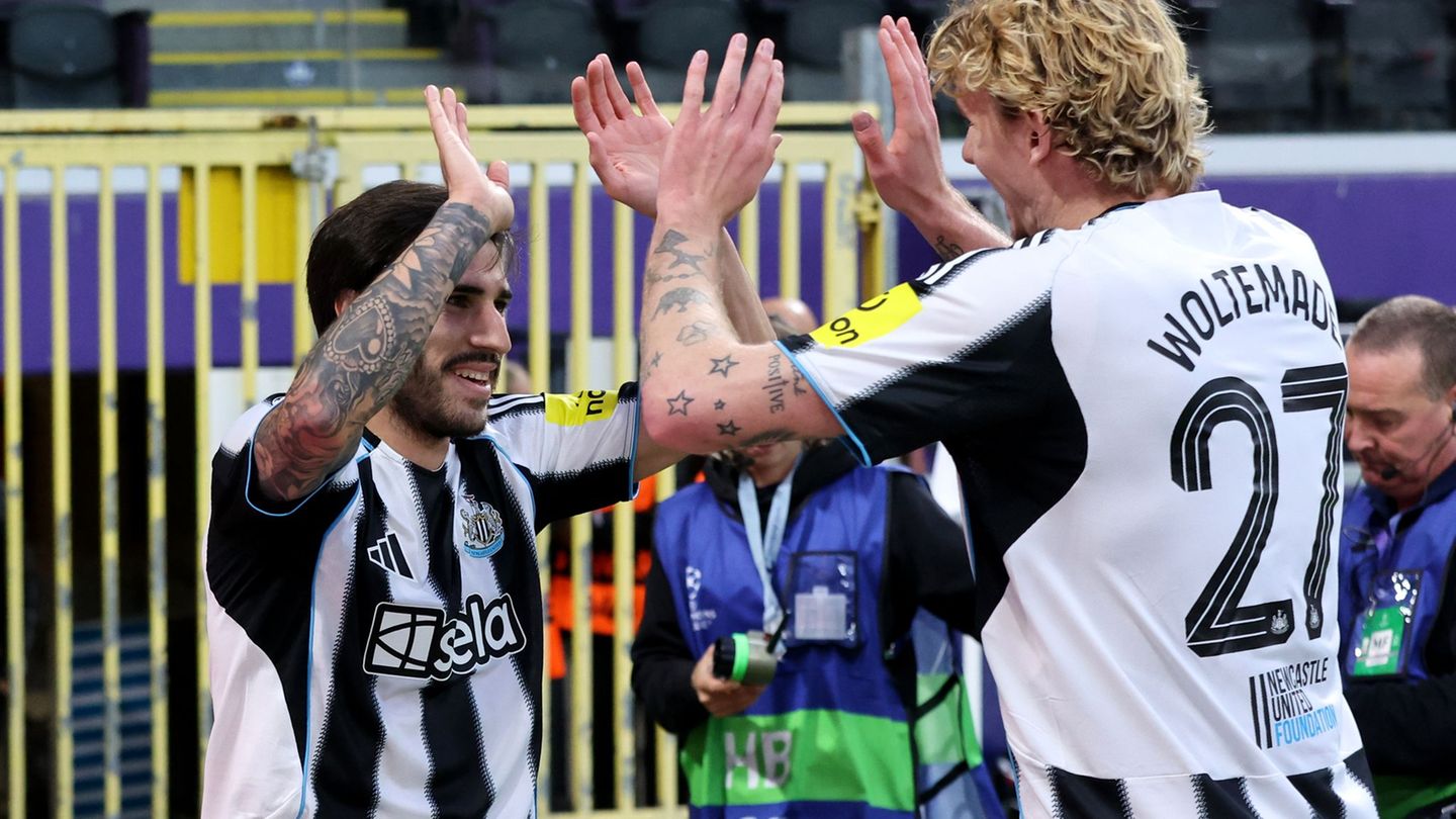Nick Woltemade traf für Newcastle zur 1:0-Führung. Foto: Peter Lous/PA Wire/dpa
