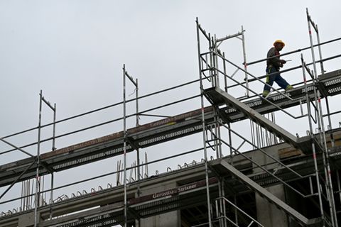 Arbeiter auf einer Baustelle