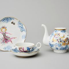 Meissener Serviceteile „Blütenreigen“ mit Dekor „Sommernachtstraum“, Ludwig Zepner, Heinz Werner, 1968/69