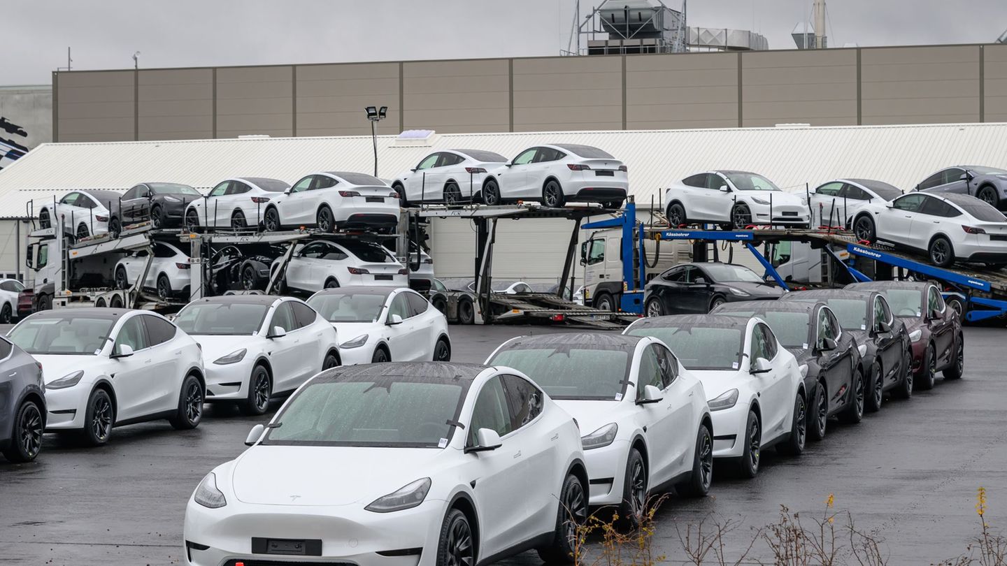 Tesla verbucht einen Verkaufsrekord. Foto: Patrick Pleul/dpa Tesla verbucht einen Verkaufsrekord. Foto: Patrick Pleul/dpa
