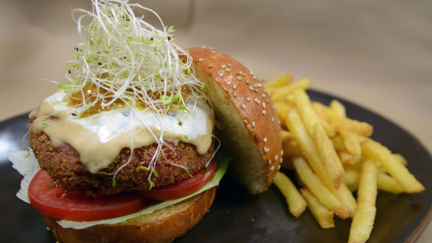 Ein vegetarischer Burger