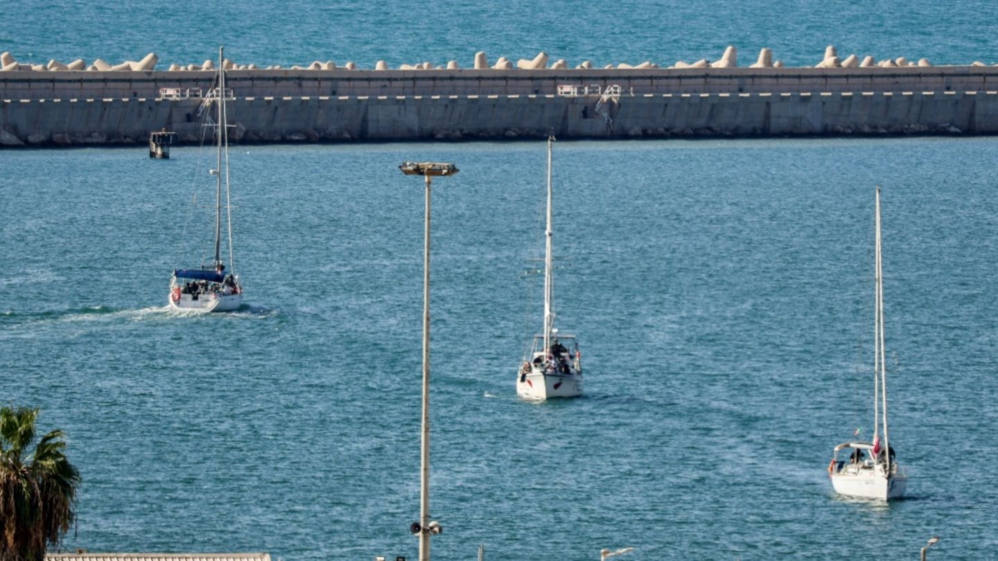 Abgefangene Flotilla-Boote im Hafen Aschdod