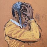 Zum Haareraufen empfand der Rapper offenbar den Termin der Strafmaßverkündung. Die Verzweiflung des Musikers kann man deutlich auf den Zeichnungen erkennen