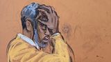 Zum Haareraufen empfand der Rapper offenbar den Termin der Strafmaßverkündung. Die Verzweiflung des Musikers kann man deutlich auf den Zeichnungen erkennen