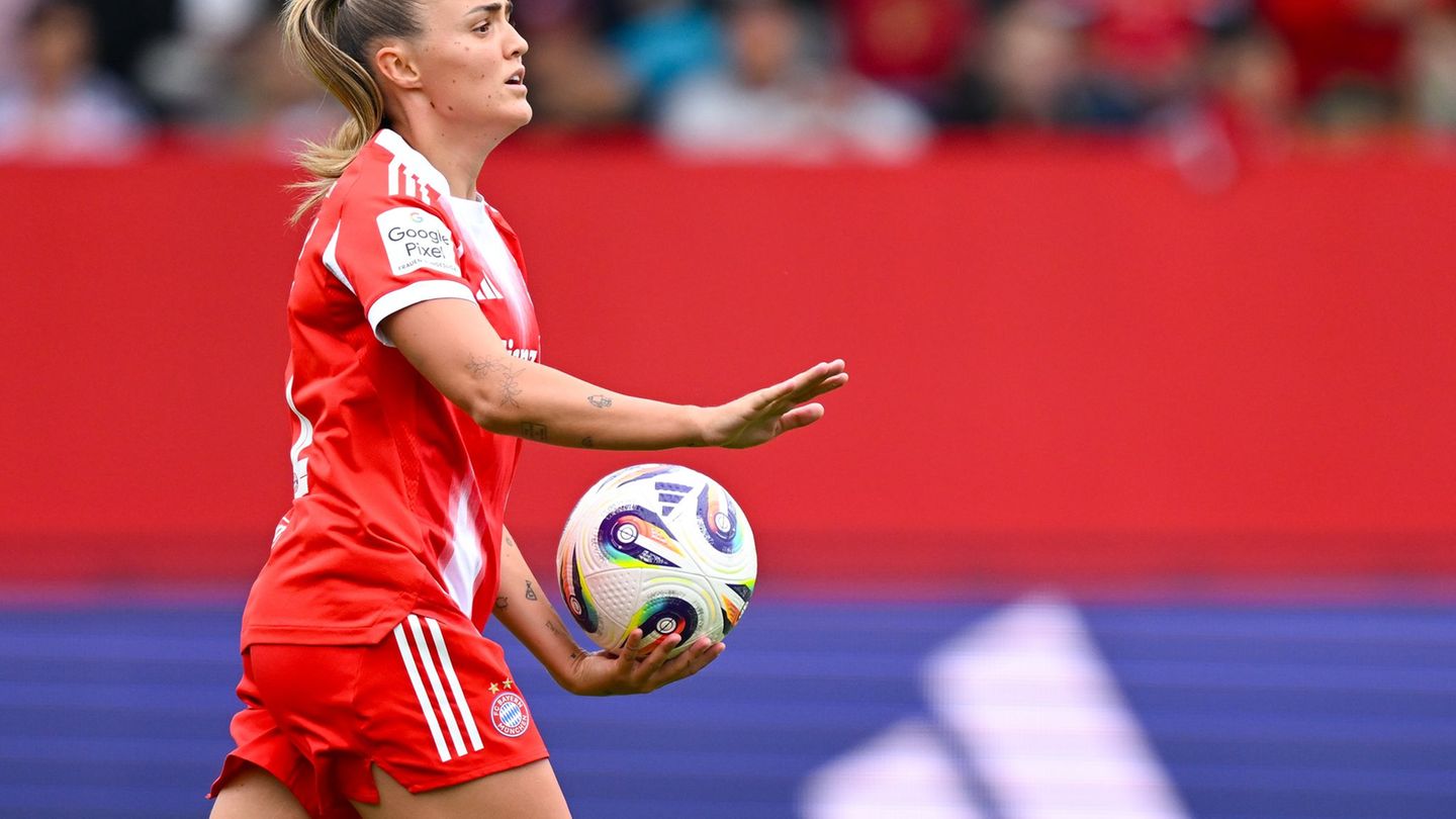 Flach spielen, hoch gewinnen: Bayerns Georgia Stanway. Foto: Sven Hoppe/dpa