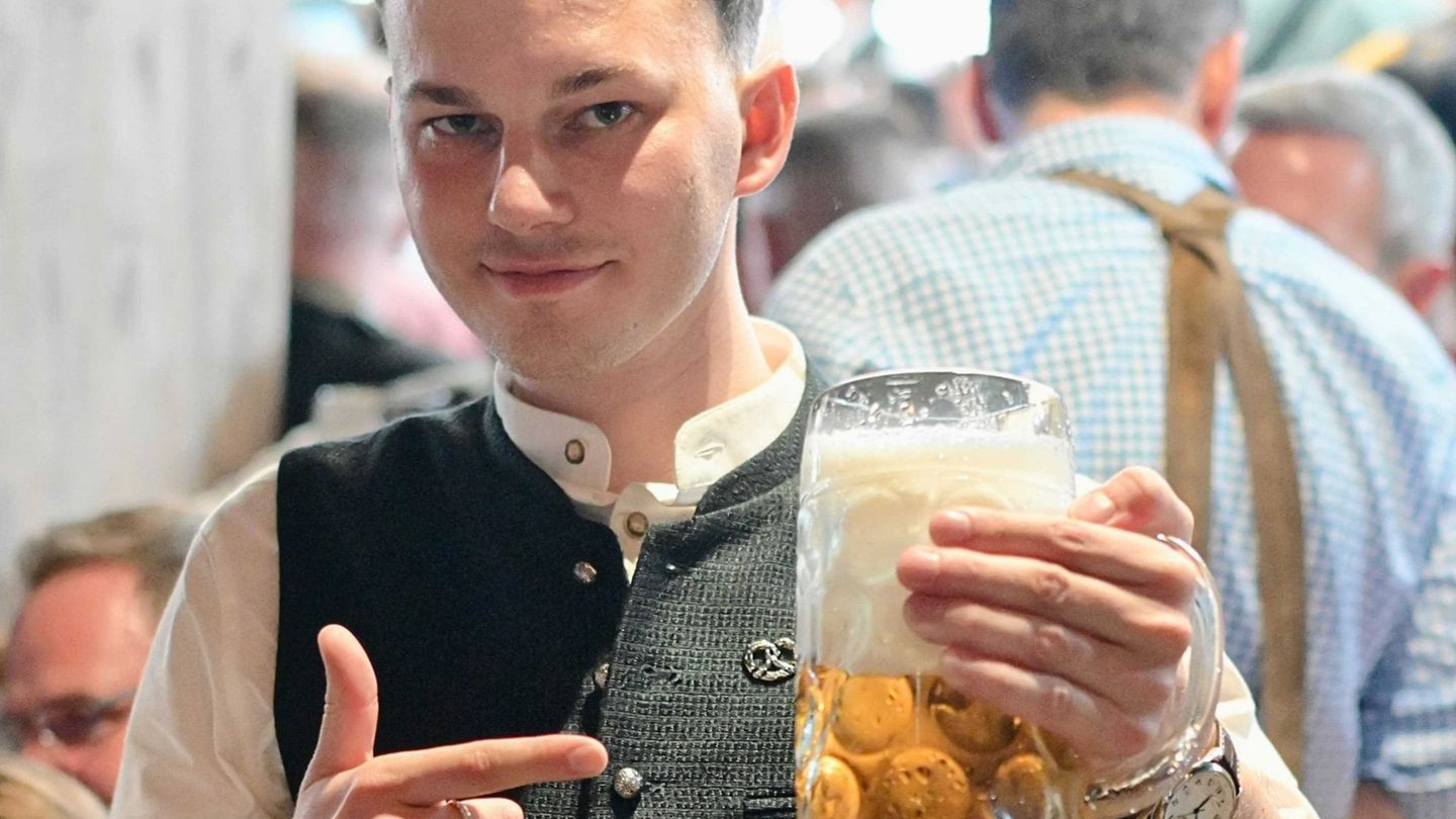 Sean Riesewell war das erste Mal auf der Wiesn. Foto: dpa