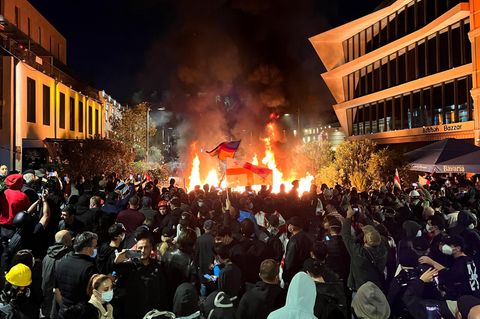 Demonstranten in Georgien