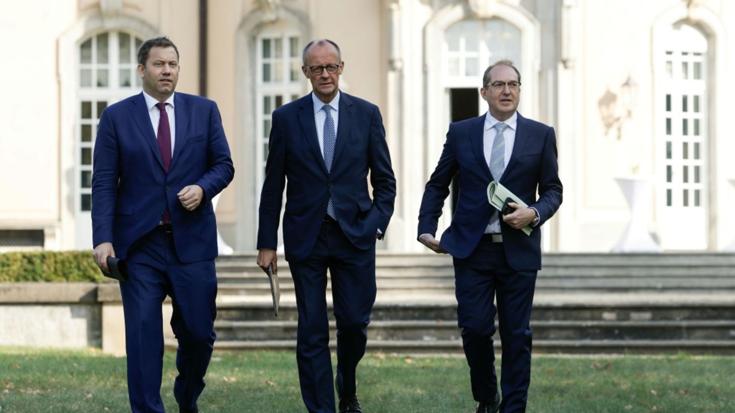 Lars Klingbeil, Friedrich Merz, Alexander Dobrindt(v.l.)