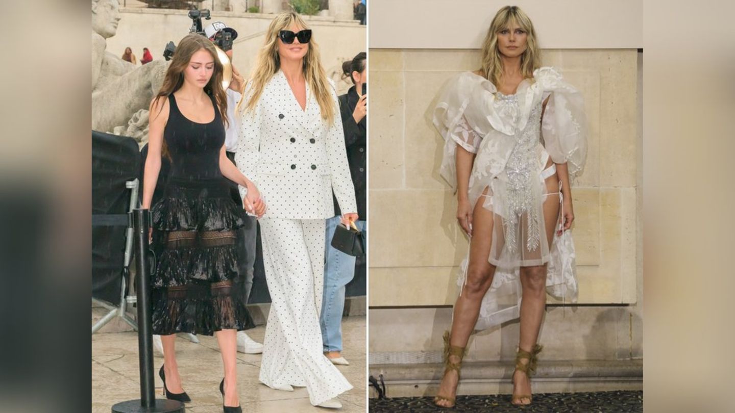 Heidi Klum at Paris Fashion Week: from classic chic to avant-garde bride
