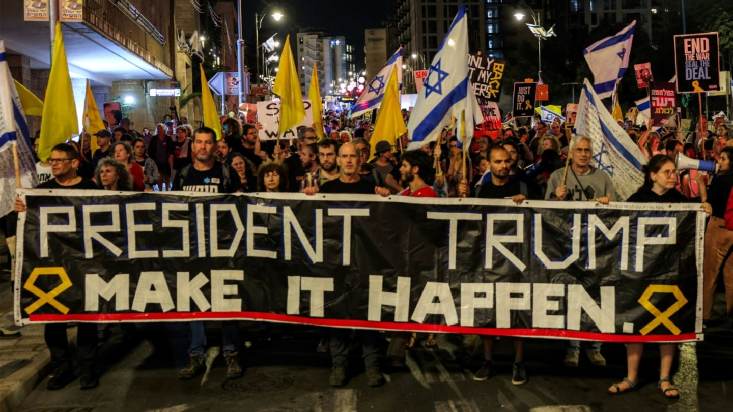Demonstranten in Jerusalem fordern Ende des Gazakriegs