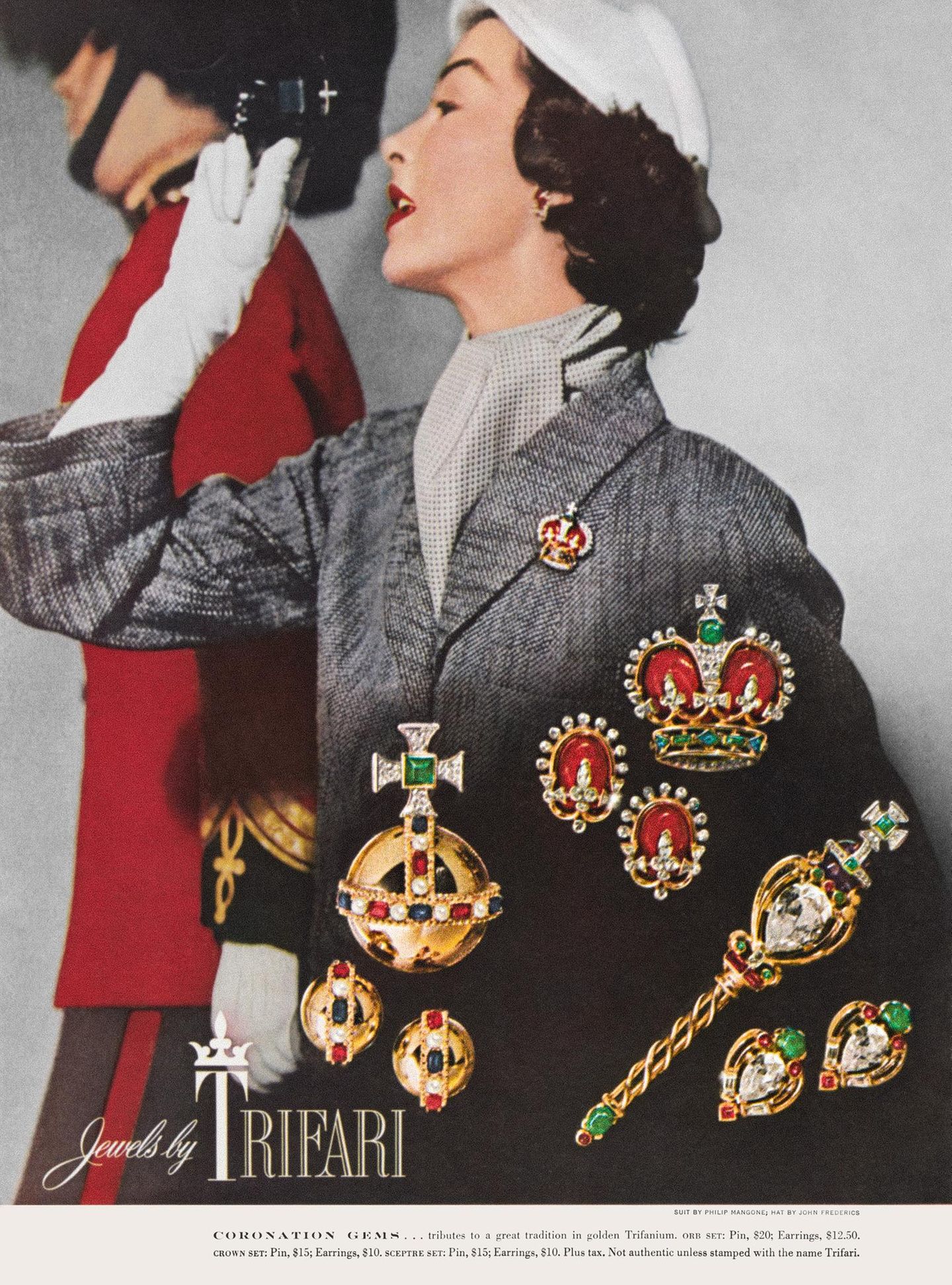 Werbung für Trifaris Krönungsjuwelen-Serie 1953