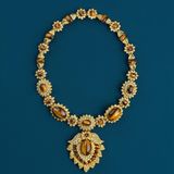 Große Tigerauge-Halskette, 1970er-Jahre