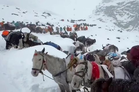 Schneechaos am Mount Everest