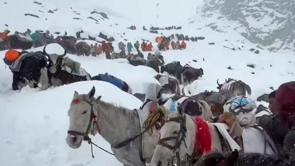 Schneechaos am Mount Everest