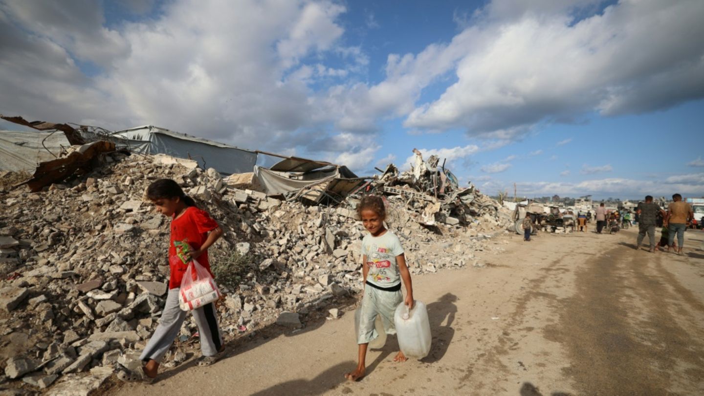 Vertriebene Palästinenser im Gazastreifen