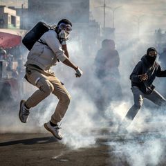 Demonstranten in Antananarivo