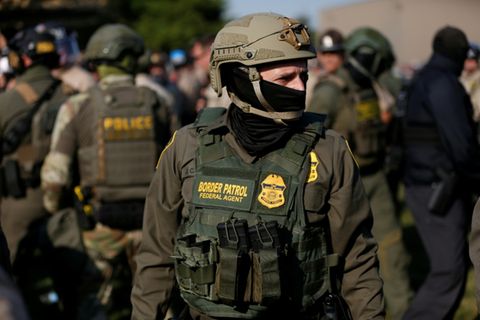 US-Grenzschutzpolizist bei Protesten in Illinois