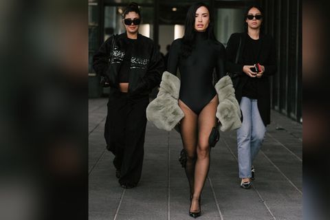Demi Lovato auf dem Weg zur Coperni-Show in Paris.