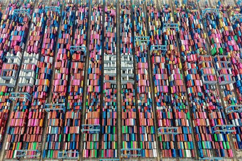 Container im chinessischen Qingdao
