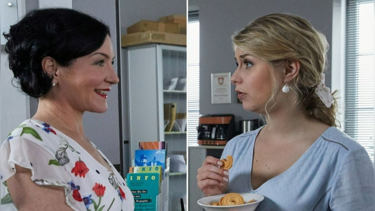 "Die Rosenheim-Cops": Wenn Marisa Burger (l.) als Miriam Stockl das Polizeisekretariat verlässt, übernimmt Sarah Thonig als Ch
