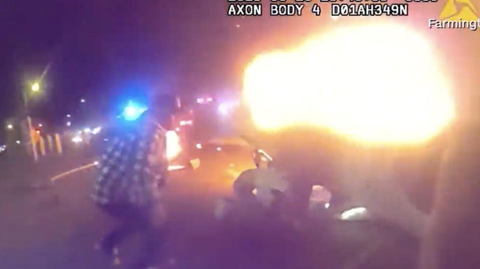 Illegales Rennen endet in Flammen – Raser-Auto explodiert nach Überholmanöver