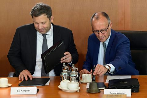 Vizekanzler Klingbeil und Kanzler Merz