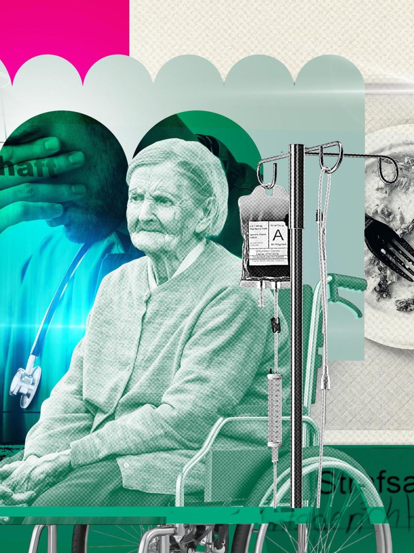 Eine Illustration zu den Misständen im Pflegeheim
