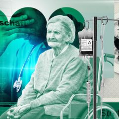 Eine Illustration zu den Misständen im Pflegeheim