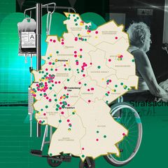 Eine illustrative Karte mit betroffenen Alloheim-Pflegeheimen