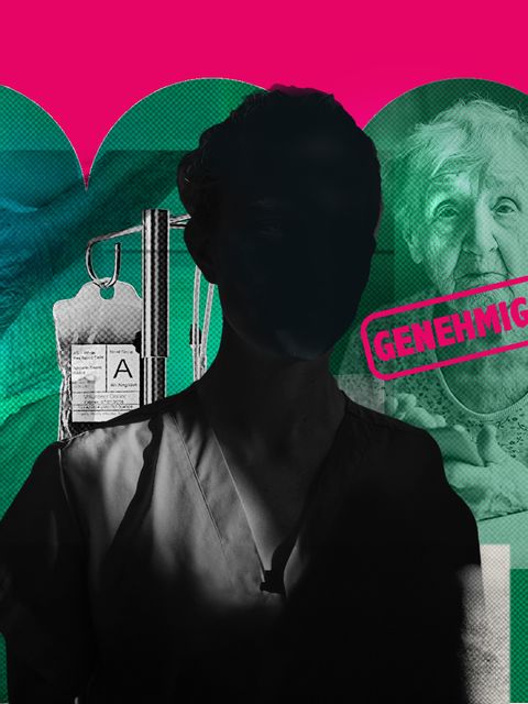 Ein verdunkeltes Gesicht einer Undercover-Reporterin