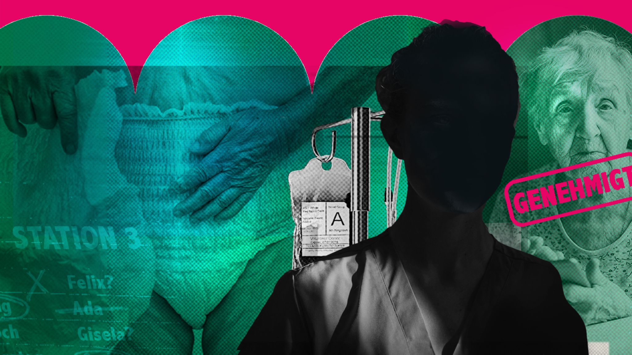 Ein verdunkeltes Gesicht einer Undercover-Reporterin