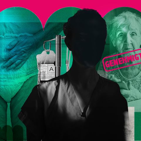 Ein verdunkeltes Gesicht einer Undercover-Reporterin