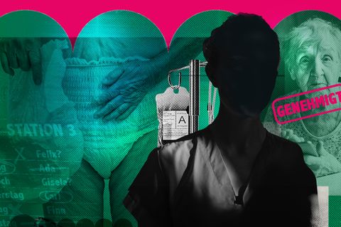 Ein verdunkeltes Gesicht einer Undercover-Reporterin