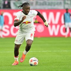 Johan Bakayoko traf für RB Leipzig auch im Testspiel gegen Dukla Prag. (Archiv) Foto: Swen Pförtner/dpa
