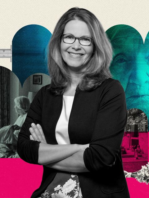 Eine Collage mit der Pflege-Expertin aus dem Interview