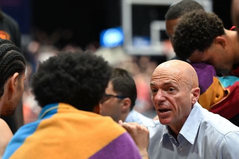 Trainer Rodrigo Pastore sah einen dominanten Auftritt der Niners Chemnitz im Basketball-Eurocup gegen Lietkabelis Panevezys. (Ar