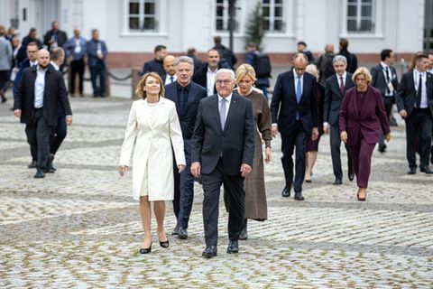 Büdenbender und Steinmeier bei der Einheitsfeier in Saarbrücken