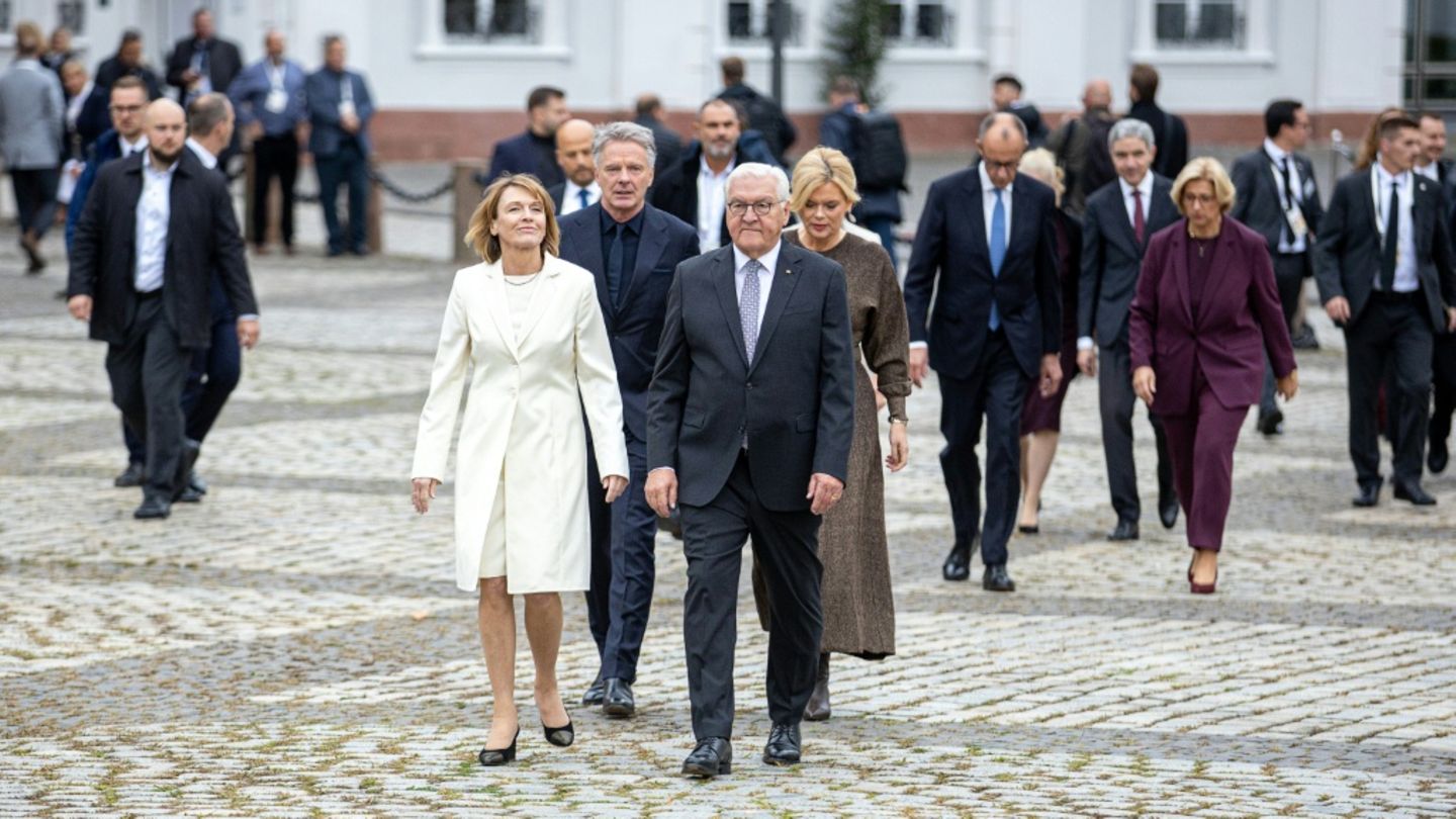 Büdenbender und Steinmeier bei der Einheitsfeier in Saarbrücken