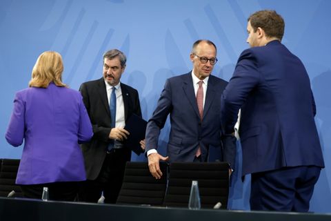 Bas (l.), Söder, Merz und Klingbeil