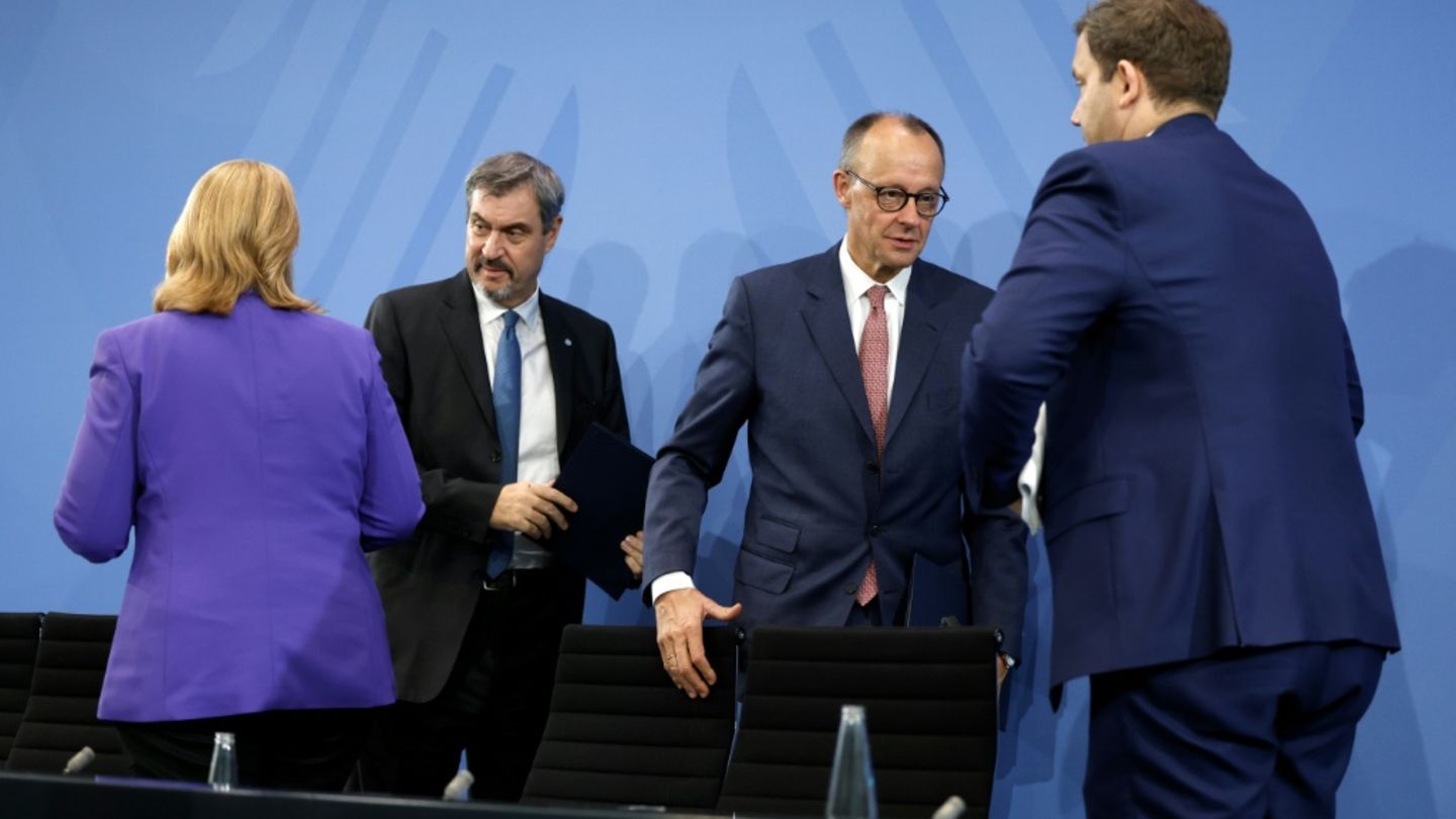 Bas (l.), Söder, Merz und Klingbeil