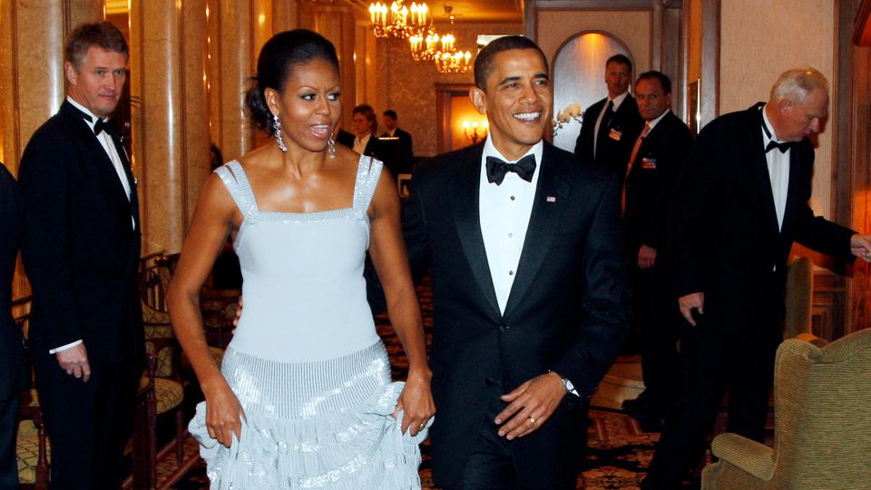 Barack und Michelle Obama bei der Verleihung des Friedensnobelpreises 2009 Barack und Michelle Obama bei der Verleihung des Friedensnobelpreises 2009