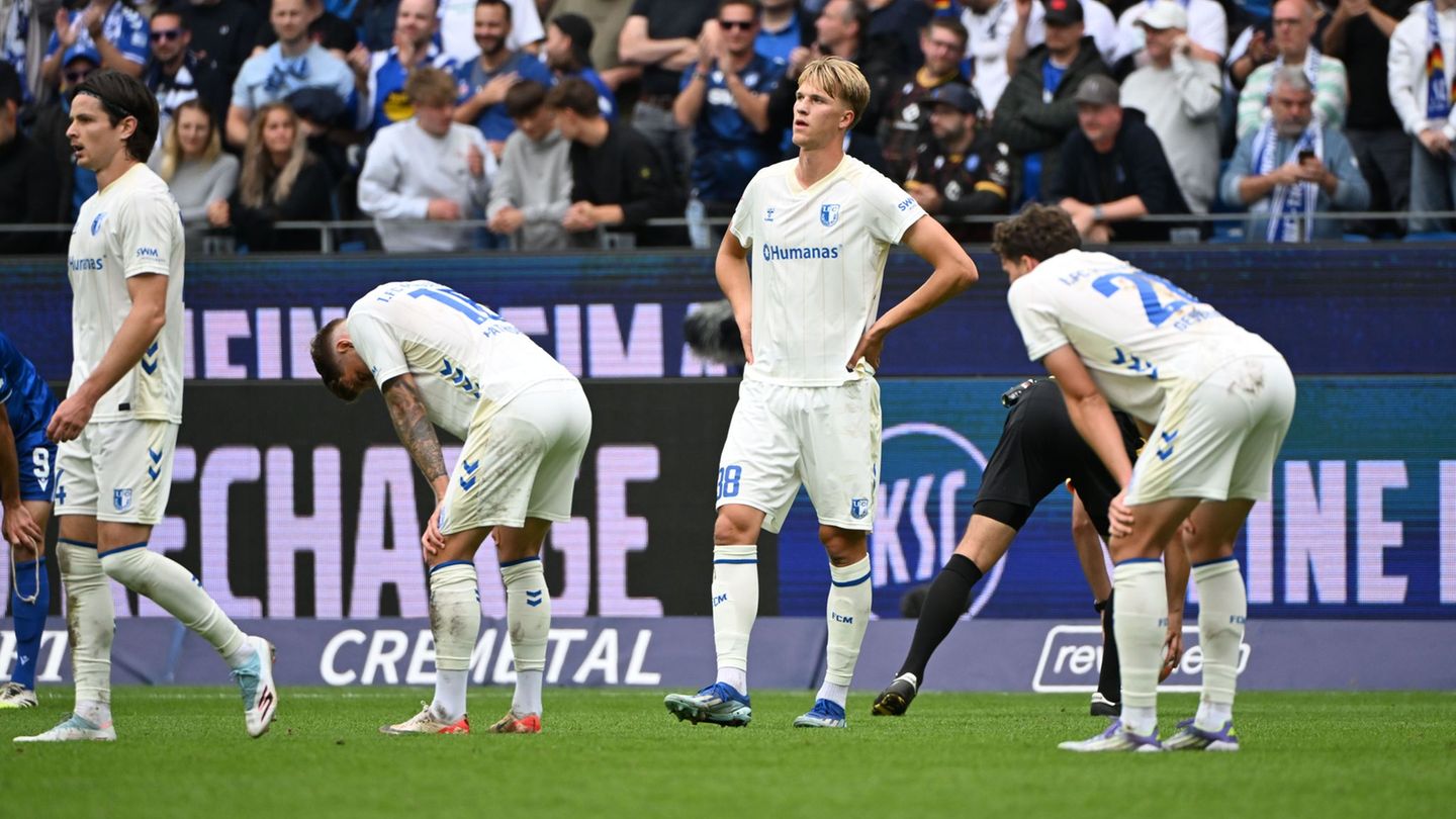 Wie in der Liga gab es für Magdeburg auch im Test nichts zu bejubeln Foto: Uli Deck/dpa