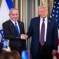 Donald Trump (r.) und Israels Premier Benjamin Netanjahu (l.) in Washington
