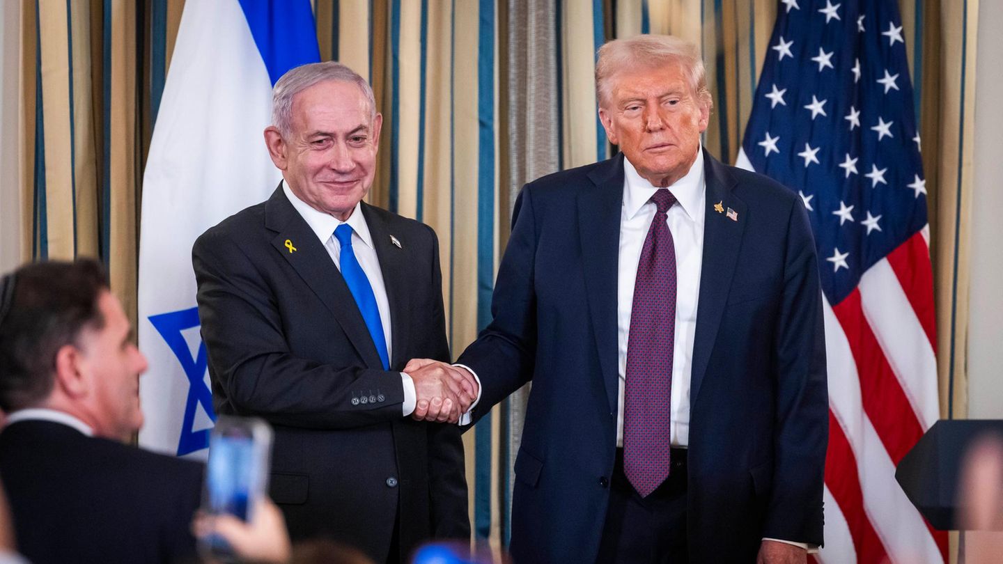 Donald Trump (r.) und Israels Premier Benjamin Netanjahu (l.) in Washington