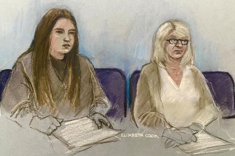 Fall Maddie: Eine Gerichtzeichnerin hielt die beiden angeklagten in dem Stalking-Prozess im Bild fest
