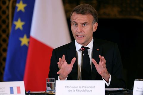 Frankreichs Präsident Emmanuel Macron in Paris