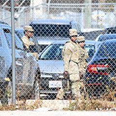 Soldaten der Nationalgarde in Broadview nahe Chicago