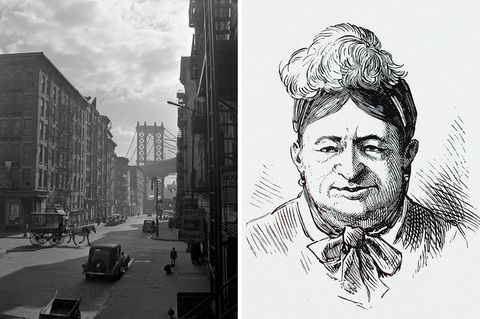 Illustration zeigt Fredericka Mandelbaum – "Königin der Gauner in New York"