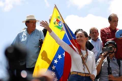 Die Oppositionspolitikerin María Corina Machado