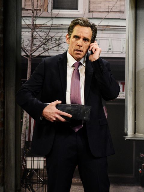 Ben Stiller ist am Münztelefon während der SNL Show